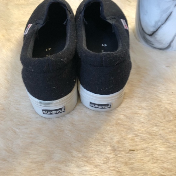 Superga platform slip on fuzzy textured sneakers - Picture 3 of 5
